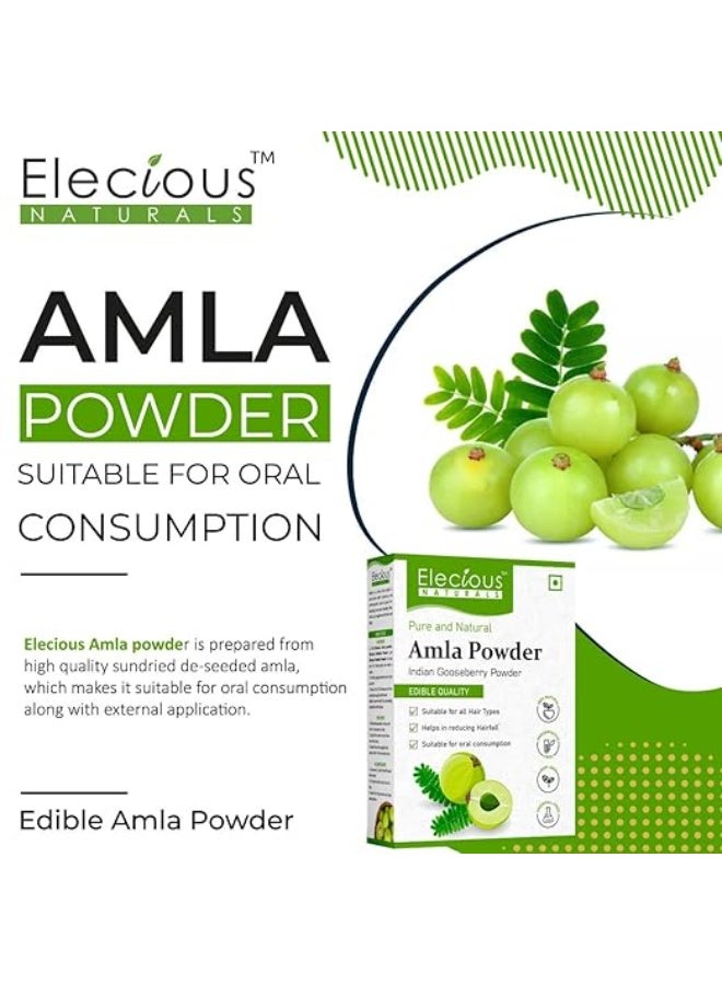 Elecious Naturals Amla Powder for Hair Growth (250 Grams) | Ideal for Hair & Skin | 100% Natural, No Preservatives, No Color or fragrance added - Image 2
